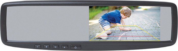 Parkmate 4.3” Clip on Rear View Mirror Monitor & Reverse Camera Pack