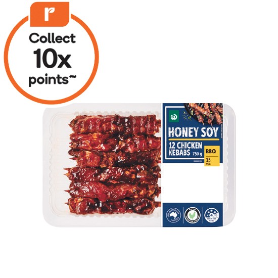Woolworths Marinated Kebabs Varieties with RSPCA Approved Chicken 750g Pk 12