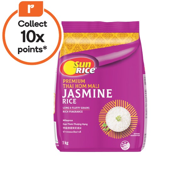 SunRice Basmati Classic or Premium Thai Jasmine 1 kg