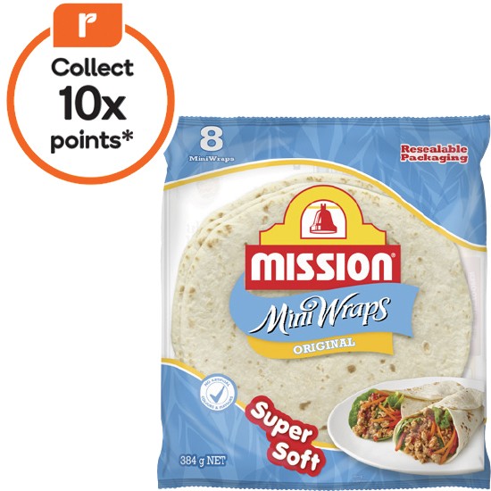 Mission Mini Wraps Varieties 384g Pk 8
