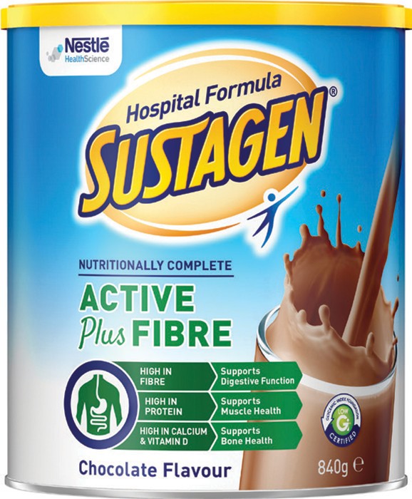 SUSTAGEN Hospital Chocolate Formula Plus Fibre 840g@