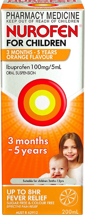 Nurofen Orange For Children 3 Months - 5 Years 200mL^