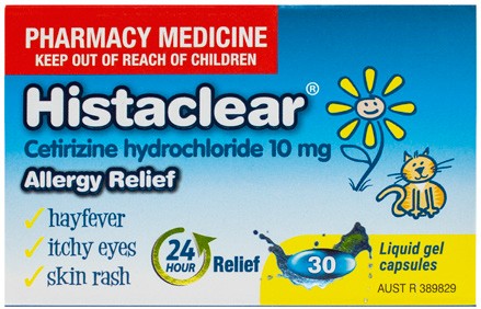 Histaclear Allergy Relief 30 Liquid Gel Capsules
