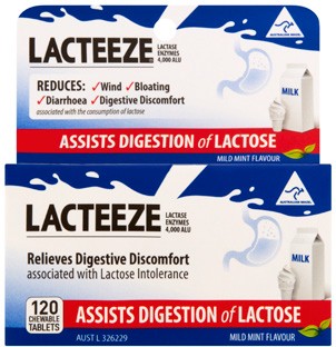 Lacteeze Lactase Enzymes 120 Tablets