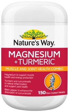 Nature’s Way Magnesium + Turmeric 150 Tablets