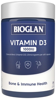 Bioglan Vitamin D3 1000IU 250 Capsules