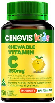 Cenovis Kids Chewable Vitamin C 250mg Lemonade Flavour 150 Tablets