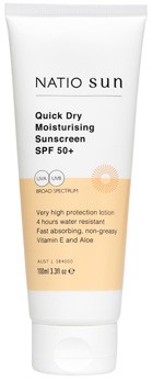 Natio Quick Dry Moisturising Sunscreen SPF 50+ 100mL