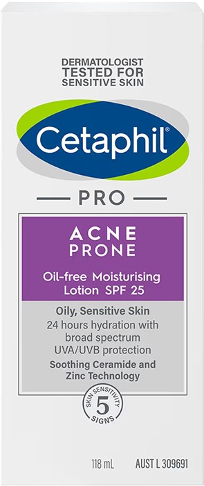 Cetaphil Pro Acne Prone Oil Free Moisturising Lotion SPF25 118ml