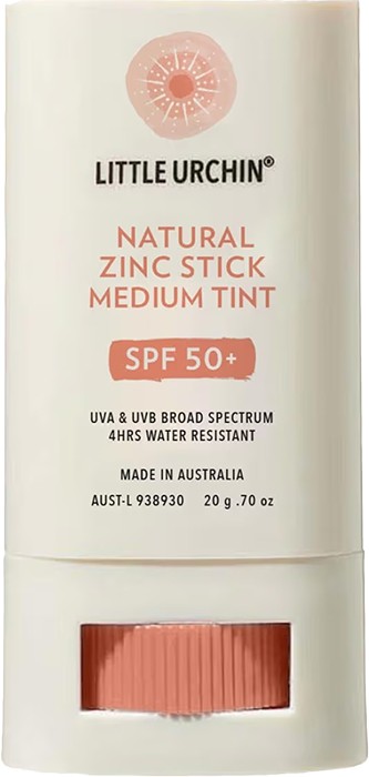 Little Urchin Natural Zinc Stick Medium Tint SPF50+ 20g