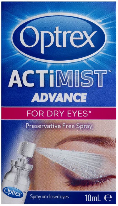 Optrex ActiMist Advance Eye Spray Preservative Free 10ml