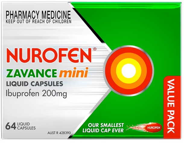 Nurofen Zavance Mini 64 Liquid Capsules