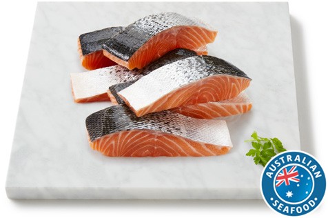 Coles Tasmanian Fresh Salmon Skin On Portions
