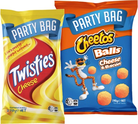 Twisties 125-270g, Cheetos 150-250g or Burger Rings 220g Selected Varieties