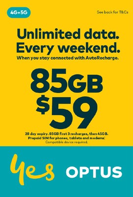 Optus $59 Prepaid SIM Starter Kit