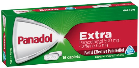 Panadol Extra Paracetamol & Caffeine Caplets 16 Pack***