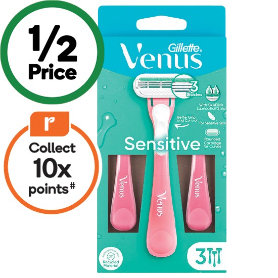 Gillette Venus Sensitive Disposable Razors Pk 3