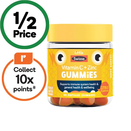 Little Swisse Vitamin C + Zinc Gummies Pk 40~
