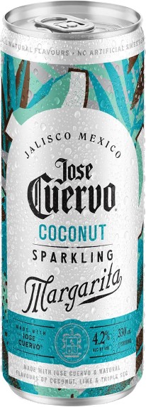 Jose Cuervo Coconut Sparkling Margarita Cans 330mL