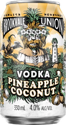 Brookvale Union Vodka Pineapple & Coconut Cans 330mL