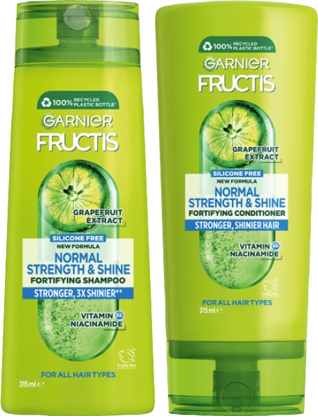 Garnier Fructis Shampoo or Conditioner 315mL Selected Varieties