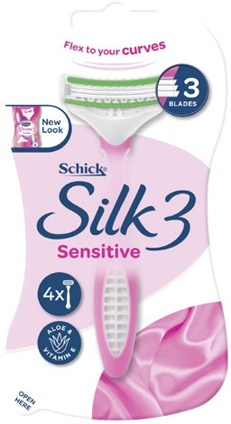 Schick Silk 3 Sensitive Disposable Razors 4 Pack