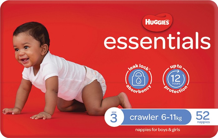 Huggies Essentials Crawler Nappies 52 Pack