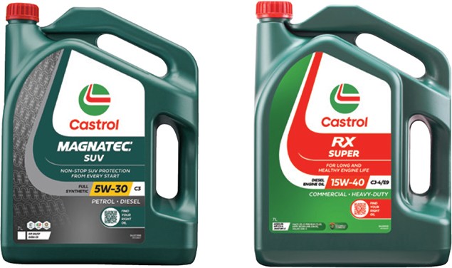 Castrol 7L SUV 5W-30 OR RX SUPER DSL 15W-40 Engine Oils^