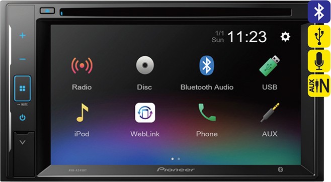 Pioneer Double DIN Touch-Screen Head Unit