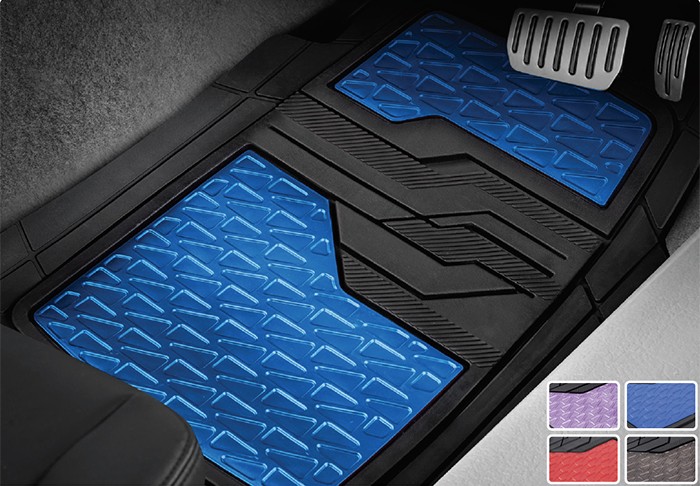 SCA Checker-Plate Pattern Car Floor Mats