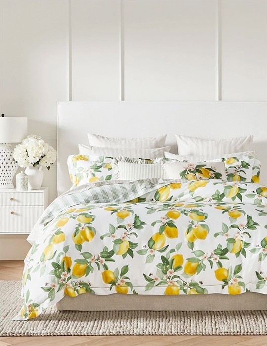 Heritage Lemons Cotton Sateen Quilt Cover Set^