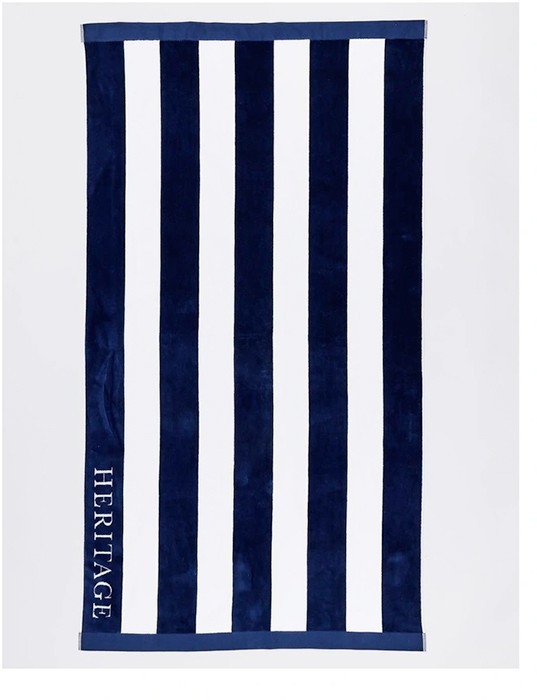 Heritage Santorini Beach Towel - Navy