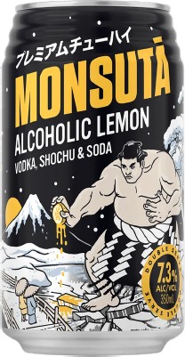NEW Monsuta Alcoholic Lemon Vodka Shochu & Soda Cans 350mL
