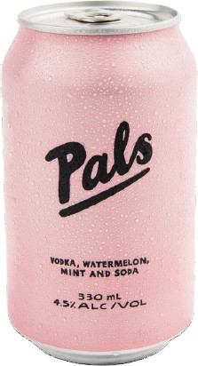 Pals Vodka, Watermelon, Mint & Soda Cans 330mL