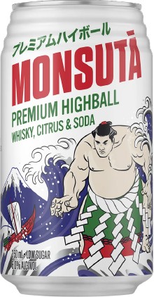 Monsuta Premium Highball Whisky Citrus & Soda Cans 350mL