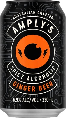 Amplys Ginger Beer 10 Pack Cans 330mL