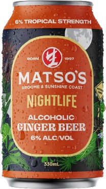 Matso's Nightlife Alcoholic Ginger Beer Cans 330mL