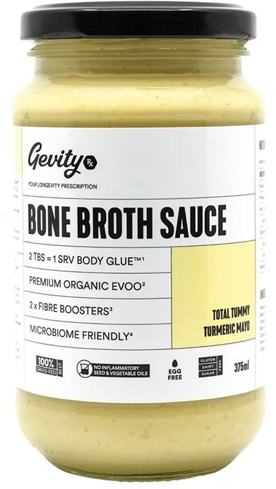 Gevity Rx Bone Broth Sauce Total Tummy Turmeric Mayo 375ml