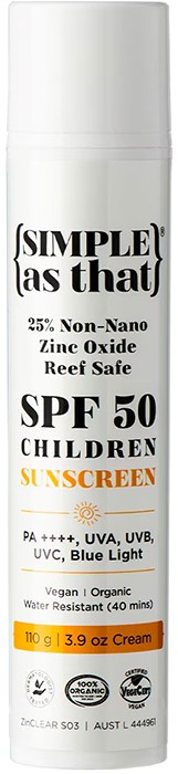Simple As That Children's Sunscreen SPF50 110g
