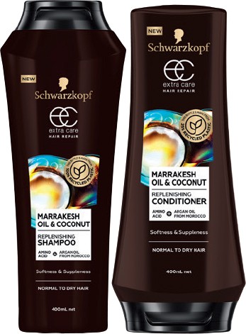 Schwarzkopf Extra Care Hair Repair Shampoo or Conditioner 400mL Selected Varieties