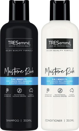 TRESemmé Shampoo or Conditioner 350mL Selected Varieties