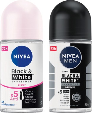 Nivea Anti-perspirant Roll On 50mL Selected Varieties