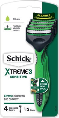 Schick Xtreme 3 Sensitive Disposable Razors 4 Pack