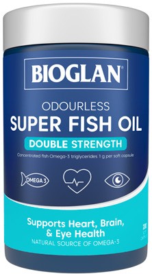 Bioglan Odourless Super Fish Oil Double Strength 200 Capsules