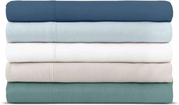 Australian House & Garden Sandy Cape Washed Belgian Linen Sheet Set#