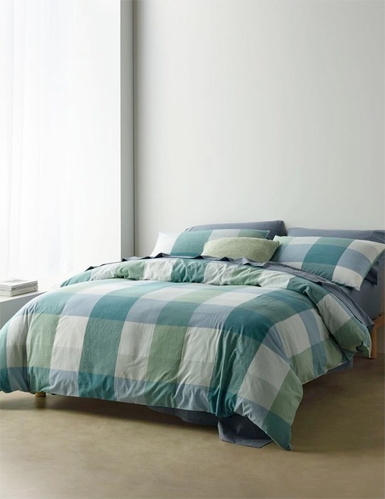 Vue Riley Yarn Dye Cotton Quilt Cover Set^