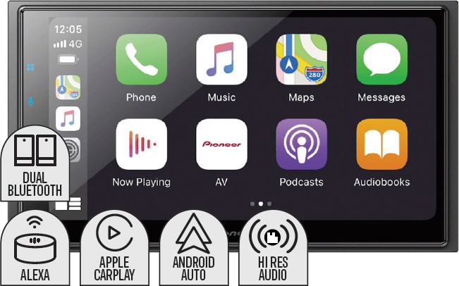 Pioneer 6.8” AV Wireless Head Unit