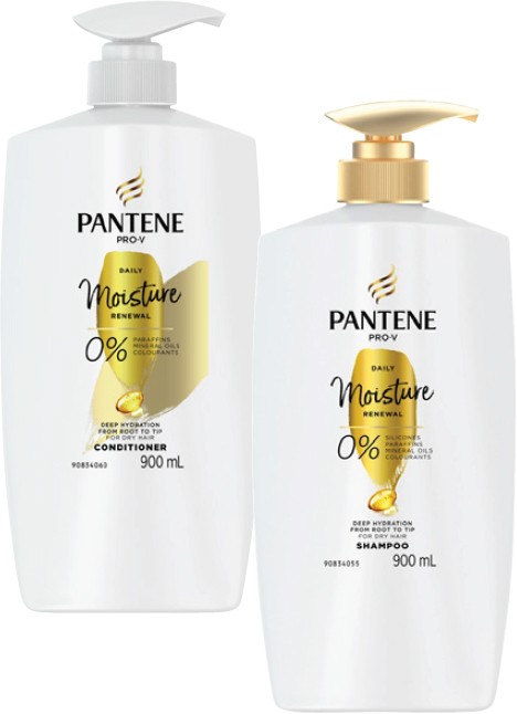 Pantene Shampoo or Conditioner 900mL