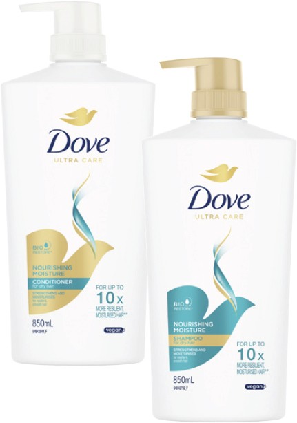 Dove Shampoo or Conditioner 850mL