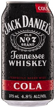 Jack Daniels & Cola Cans 10x375mL